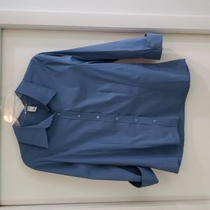 Old Navy Blue Button Collared 3/4 sleeve shirt